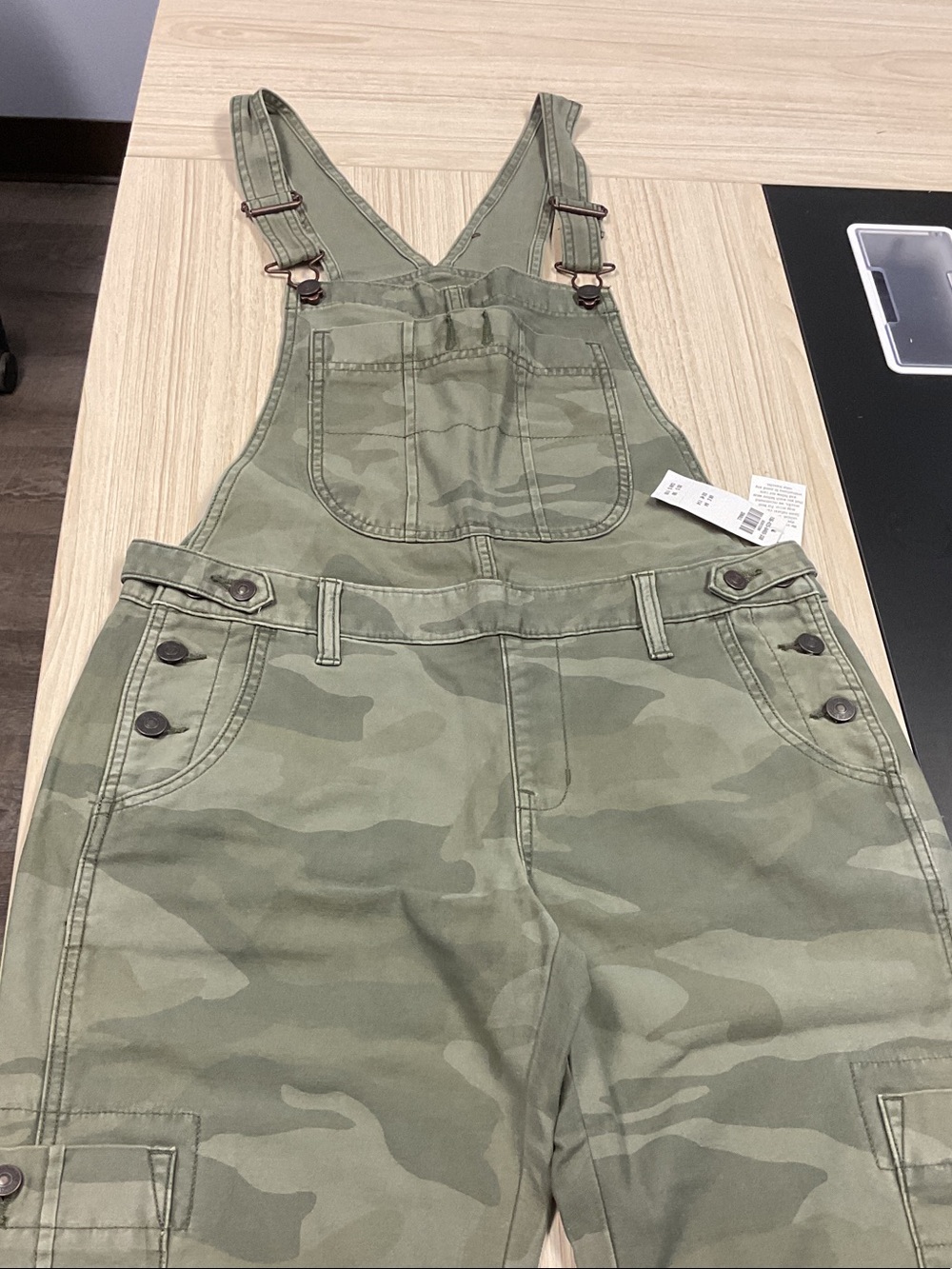 Abercrombie & Fitch Olive Camo Women's Overalls